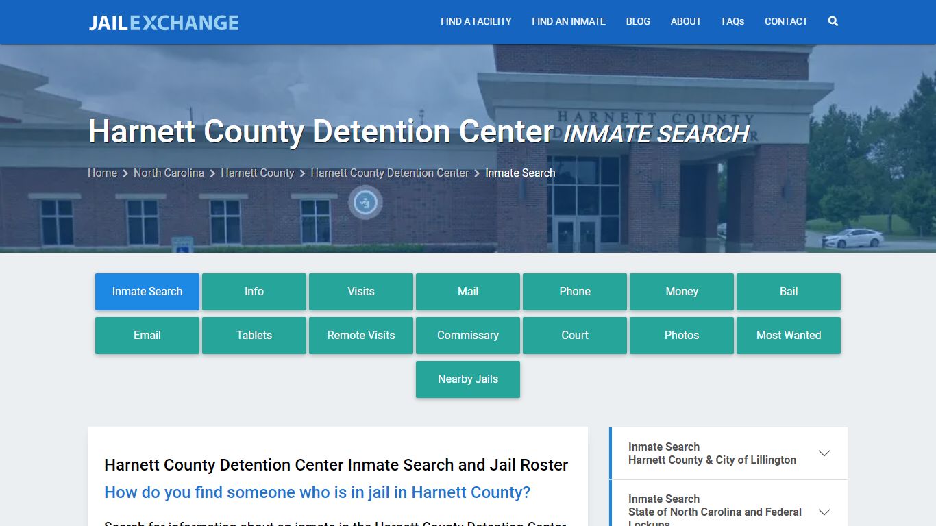 Harnett County Detention Center Inmate Search - Jail Exchange